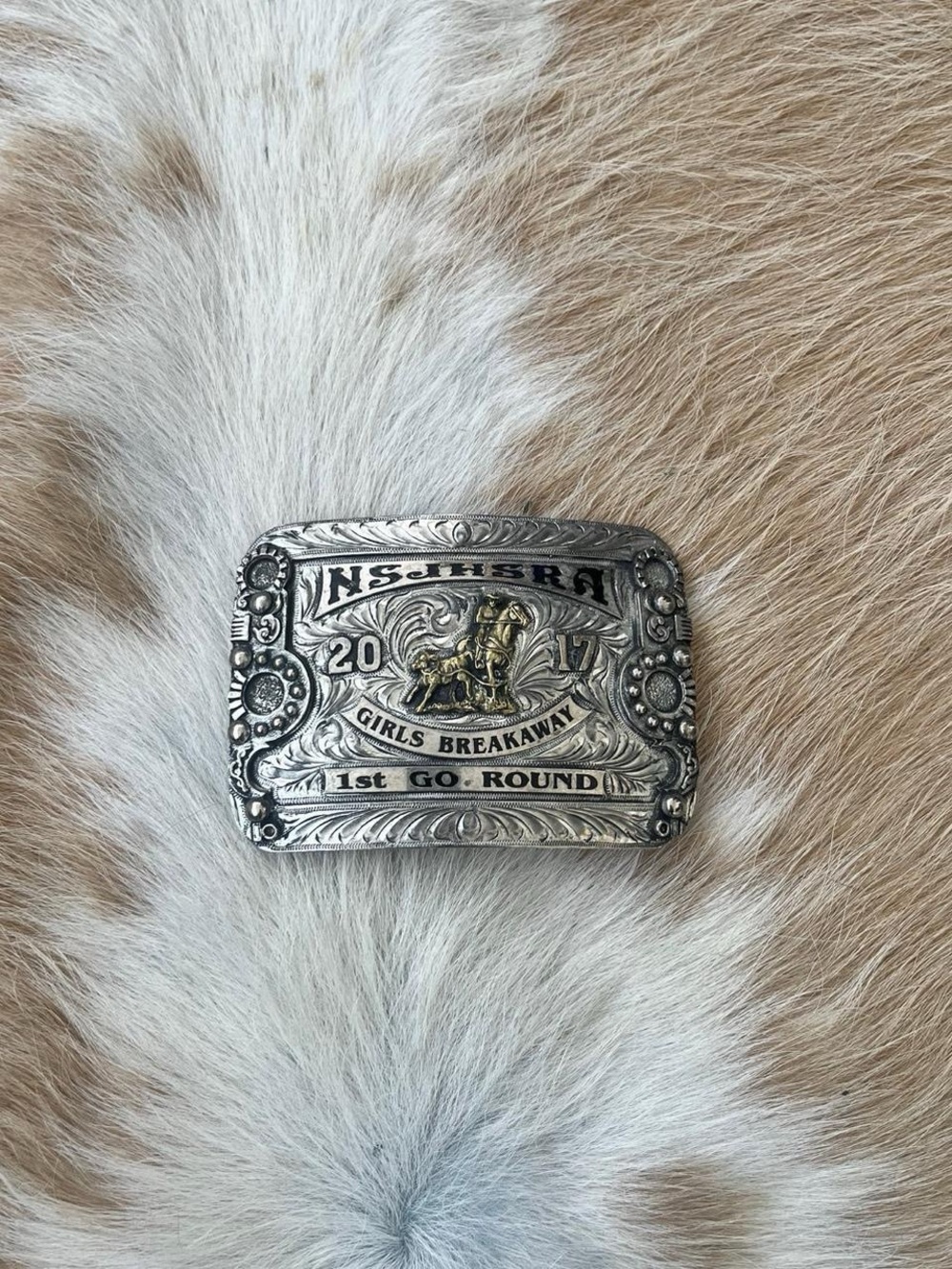 Western Belt Buckle - Silver/Gold